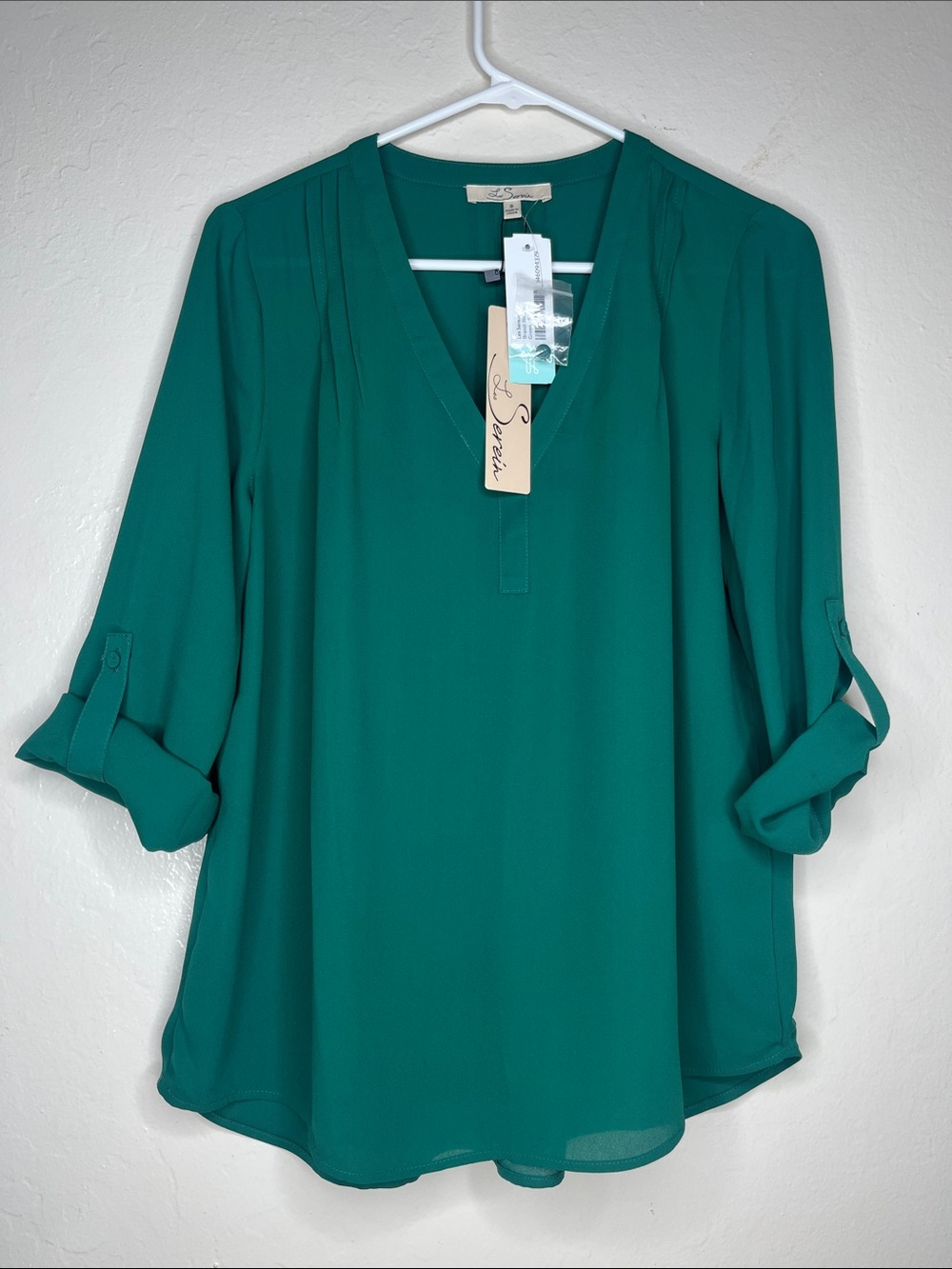 LES SEREIN small green BRANDI blouse Stitch Fix